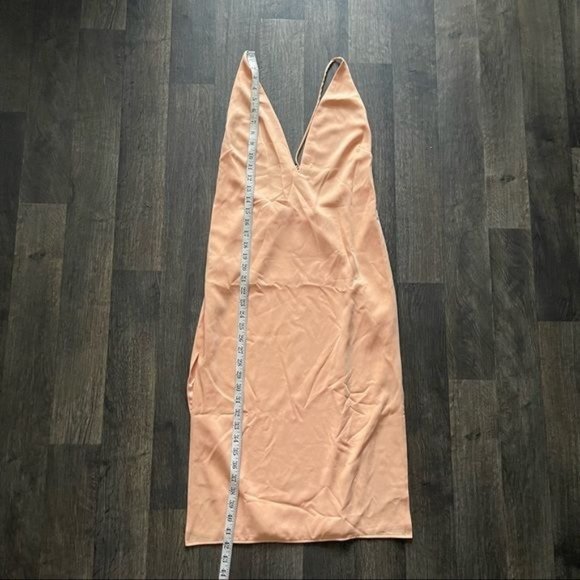 Lovers + Friends Nikola Midi Dress Apricot Cocktail Dress Size XS Retail $168 - Picture 4 of 7